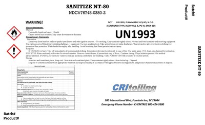 Cri Sanitize Nt 80 76748 0380 2 (tote)